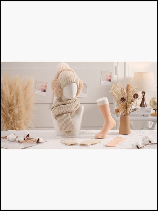 6 Pcs Winter Warm Set: Beanie, Touchscreen Gloves, Scarf  display picture 3